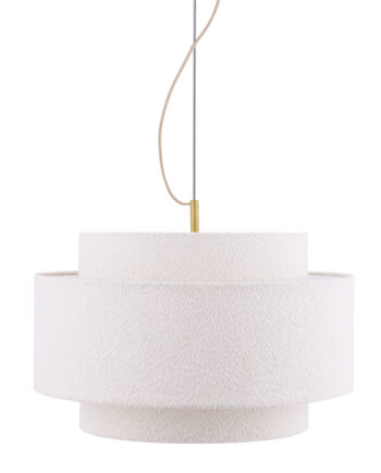Globen Lighting Noah Bouclé Pendellampe 50 Cm  Hvid