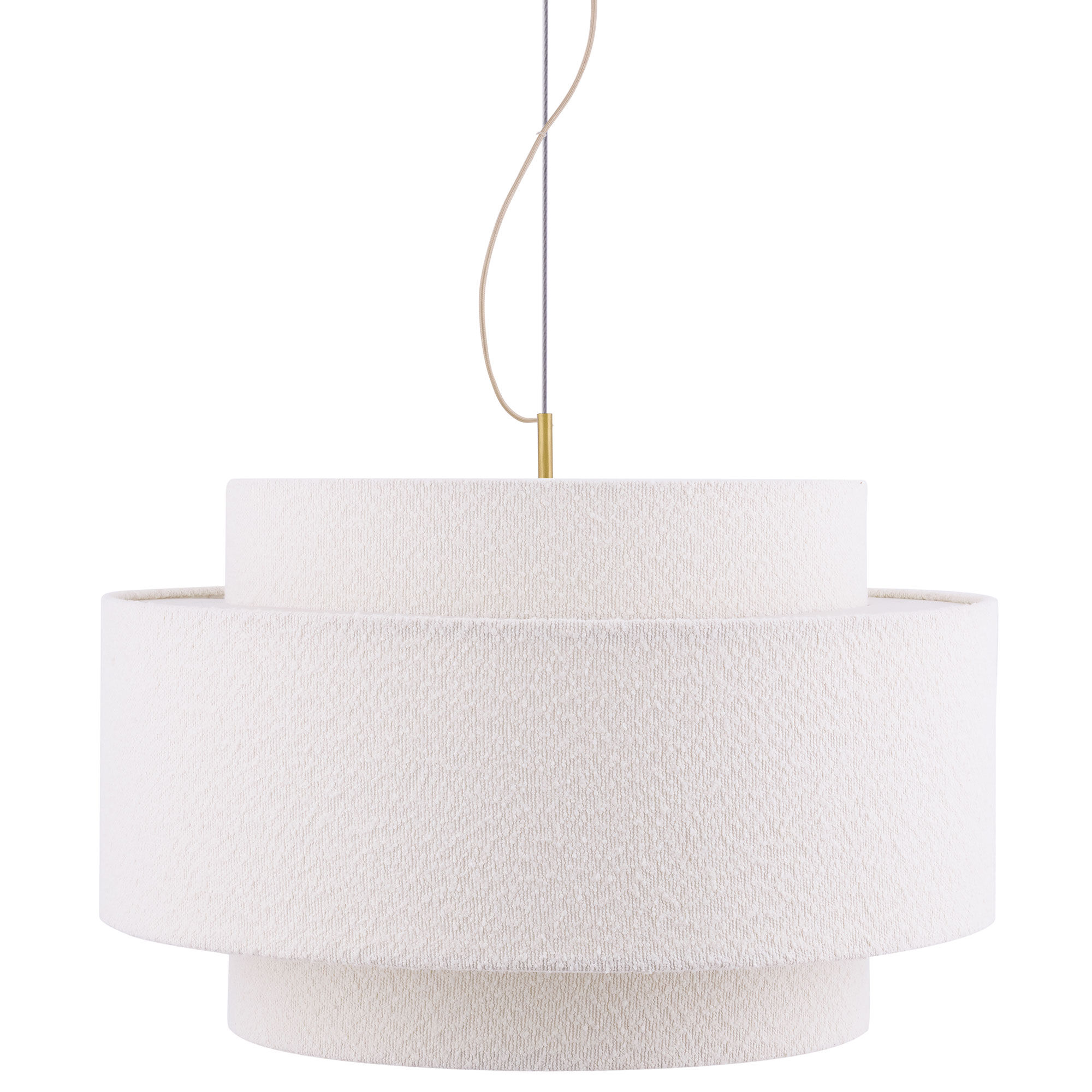 Globen Lighting Noah Bouclé Pendellampe 70 Cm Hvid