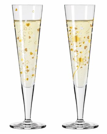 Goldnacht Heart Champagneglas    Stk