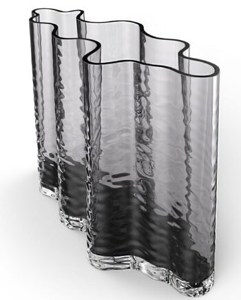 Gry Wide Vase  24 Cm  Smoke