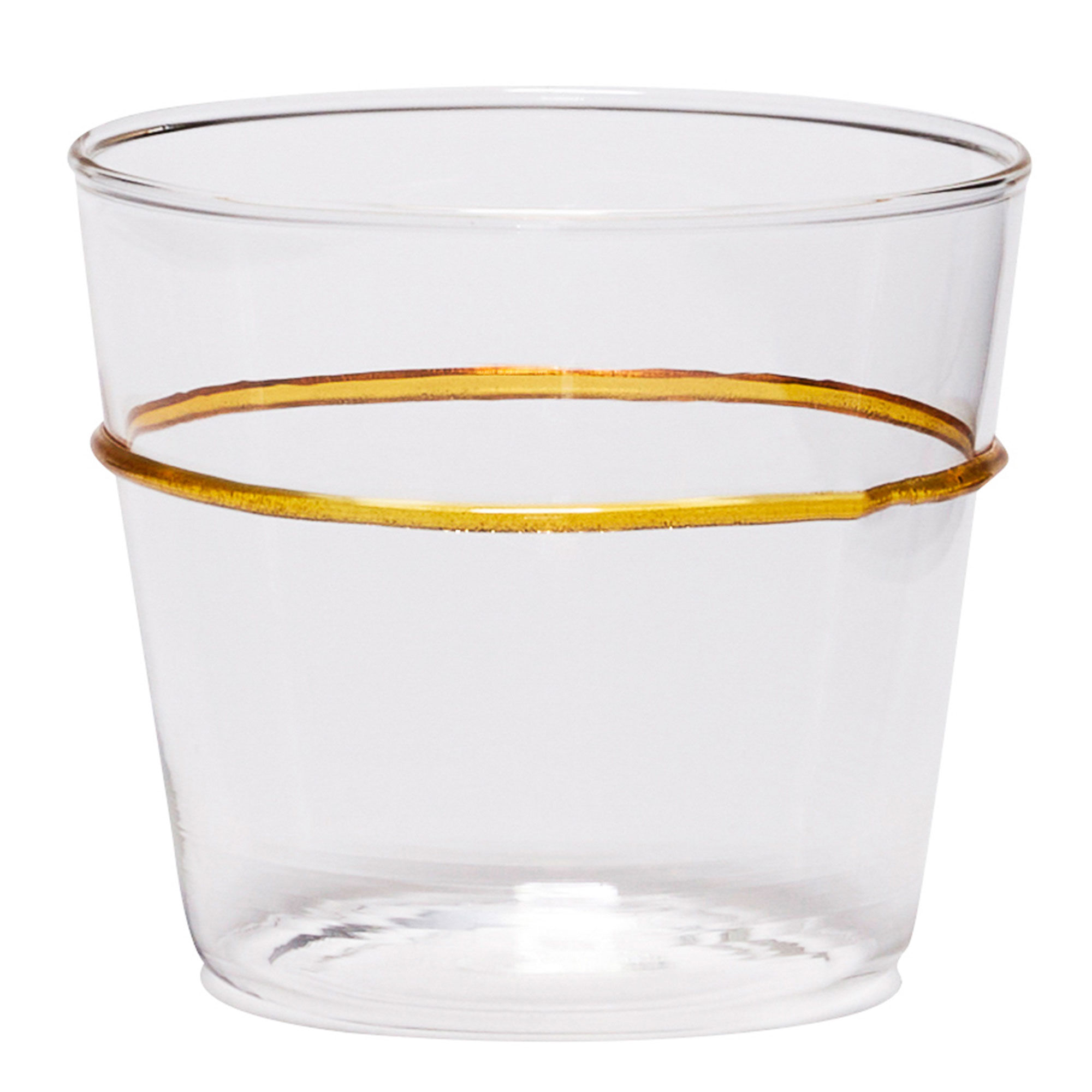 Hübsch Orbit Drikkeglas Klar Gul