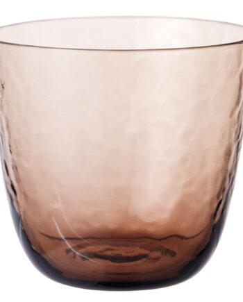 Hamret Drikkeglas  Brun
