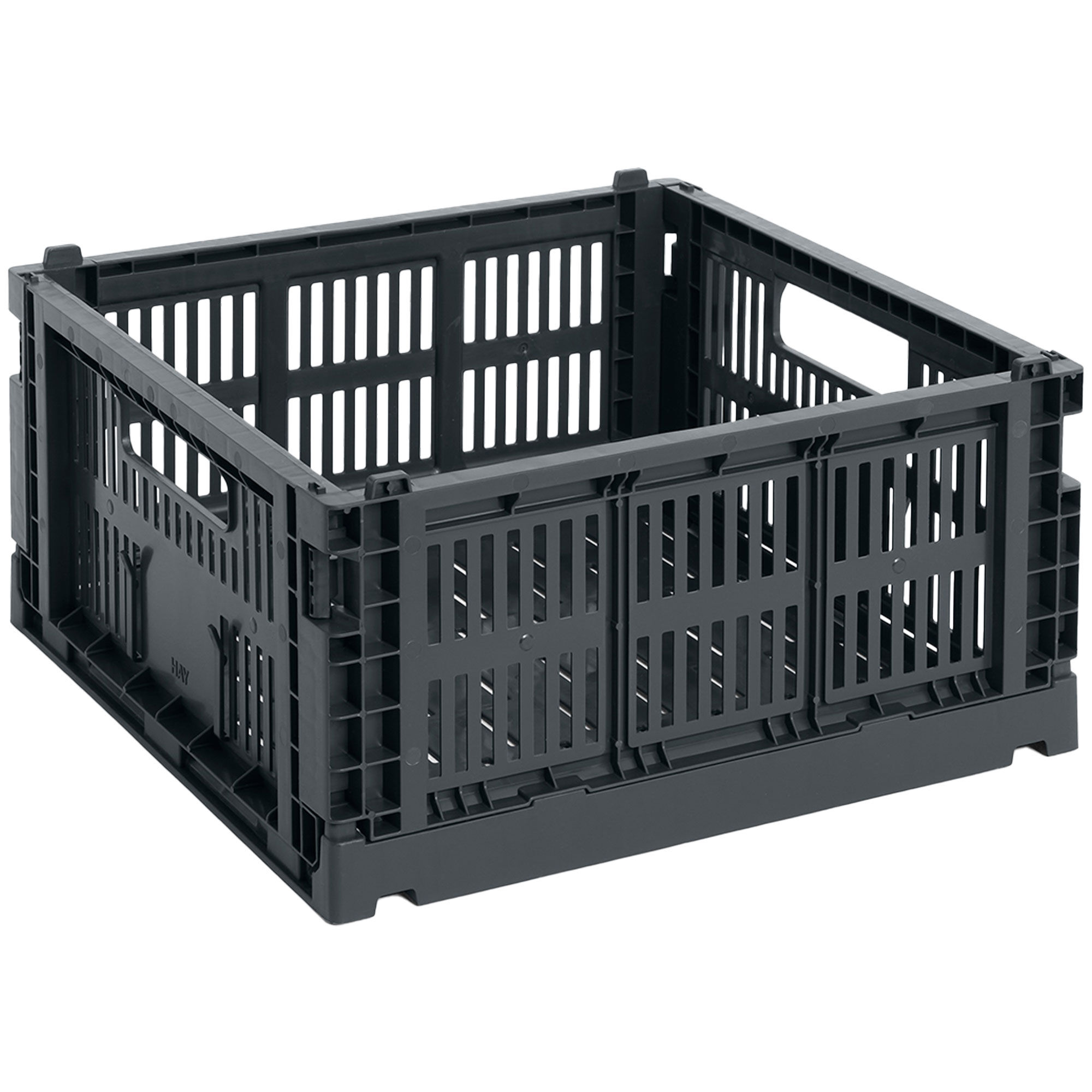 Hay Colour Crate Medium Square Opbevaringskasse Charcoal