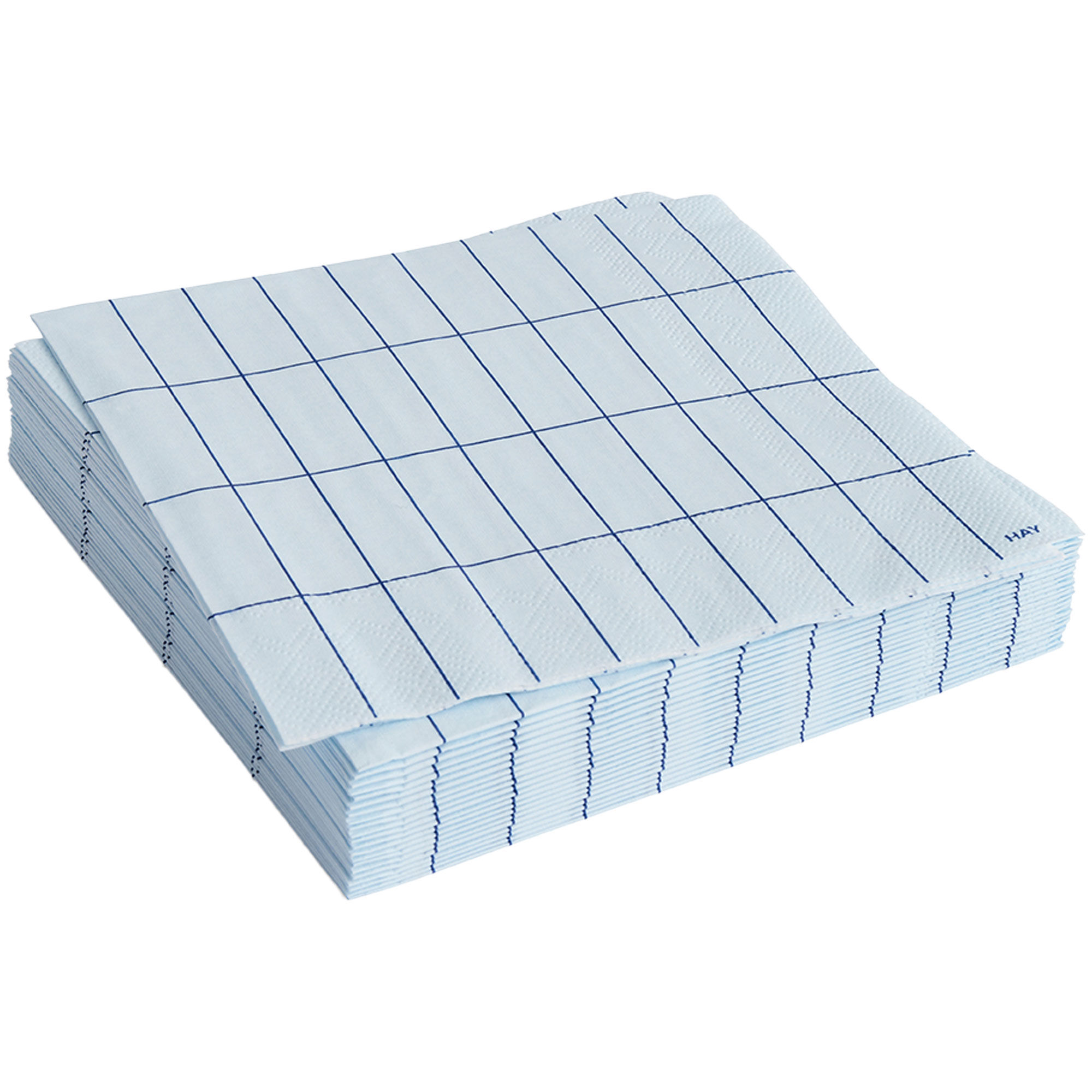 Hay Pattern Frokostservietter Light Blue Blue Grid 20 Stk
