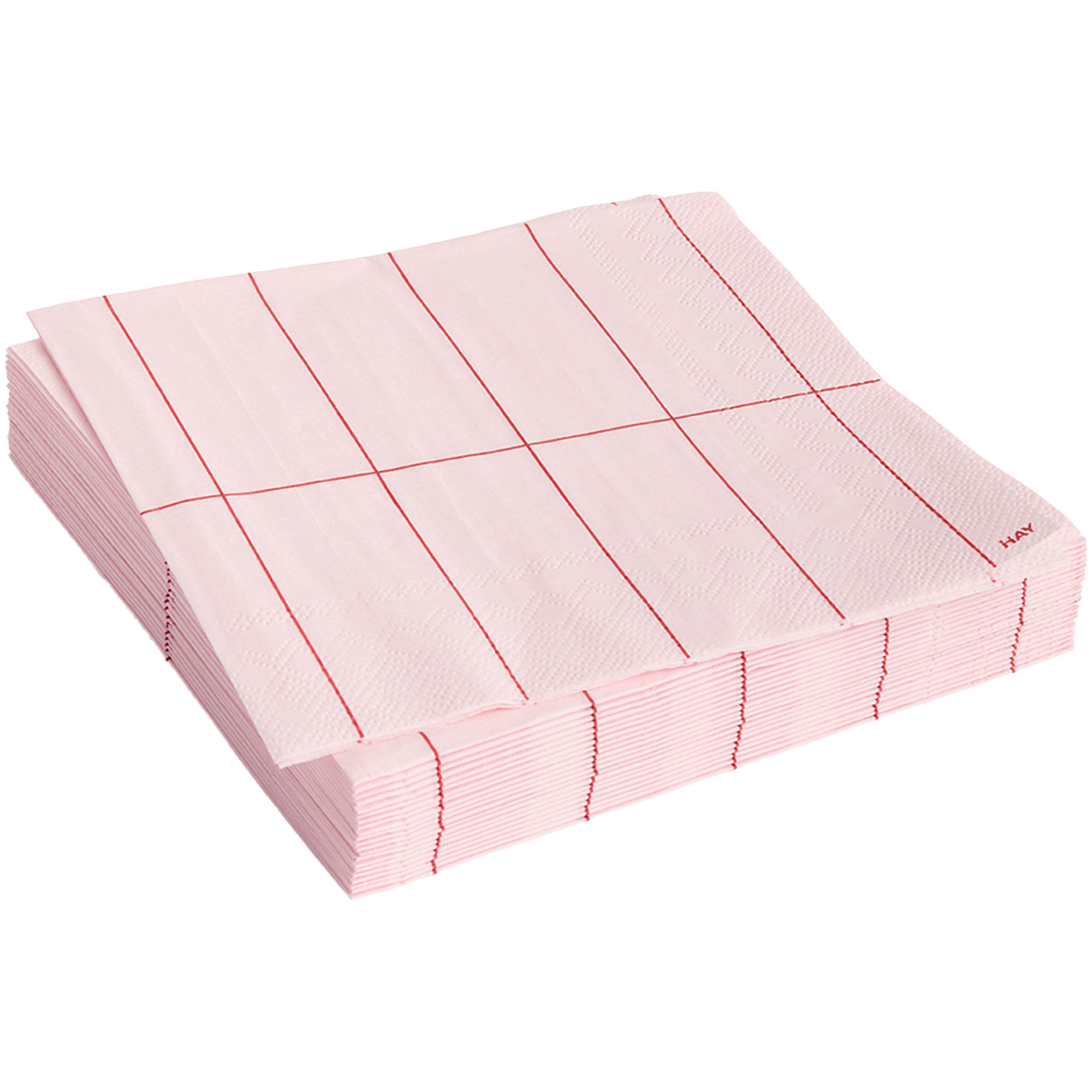 Hay Pattern Frokostservietter Pink Red Grid 20 Stk