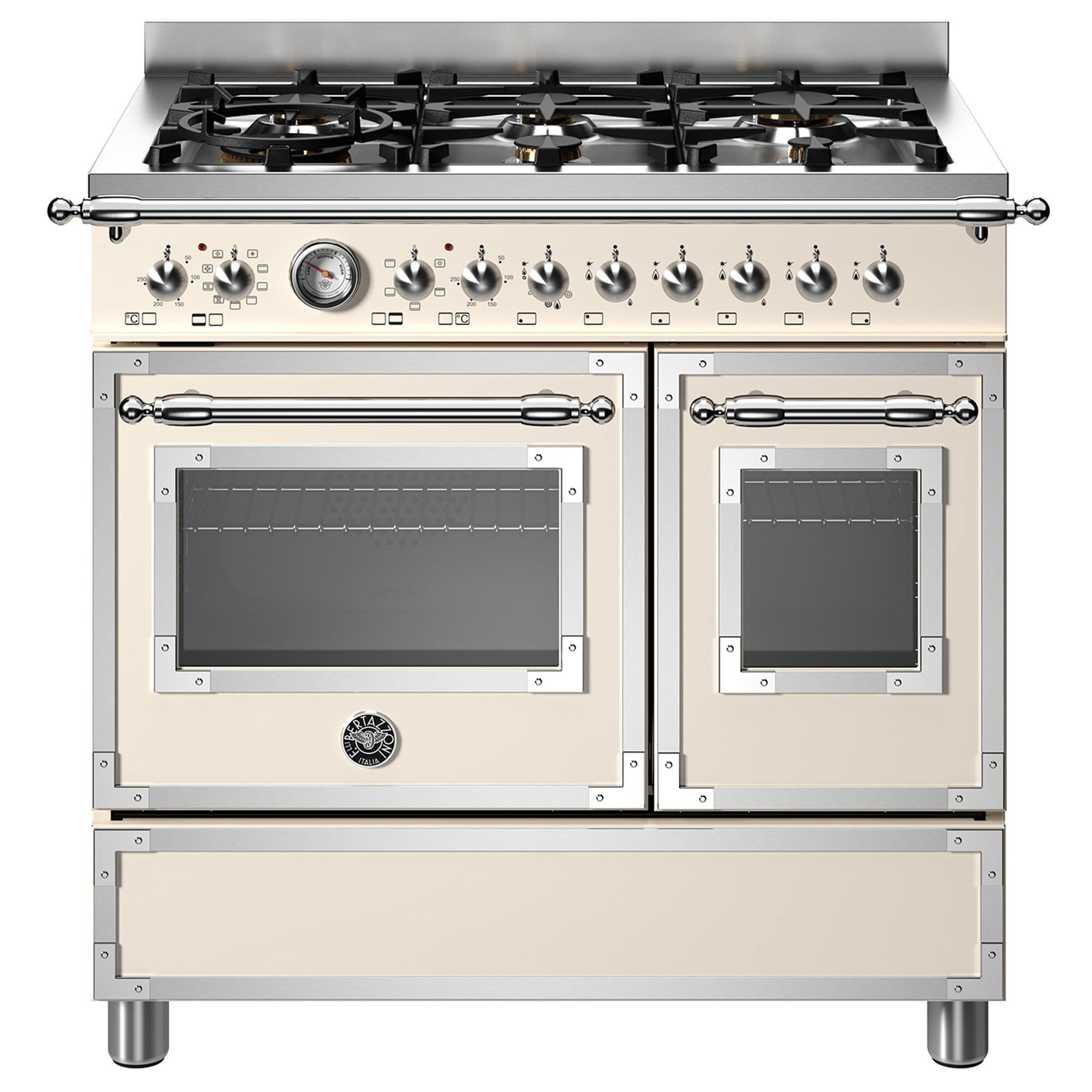 Her96l2eavt Heritage Gaskomfur Med Dobbeltovn 90 Cm Cremehvid