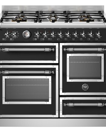 Her106l3enet Heritage Gaskomfur Med Trippel-ovn  100 Cm  Mat Sort