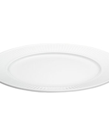 Hvid Plissé Tallerken    28 Cm