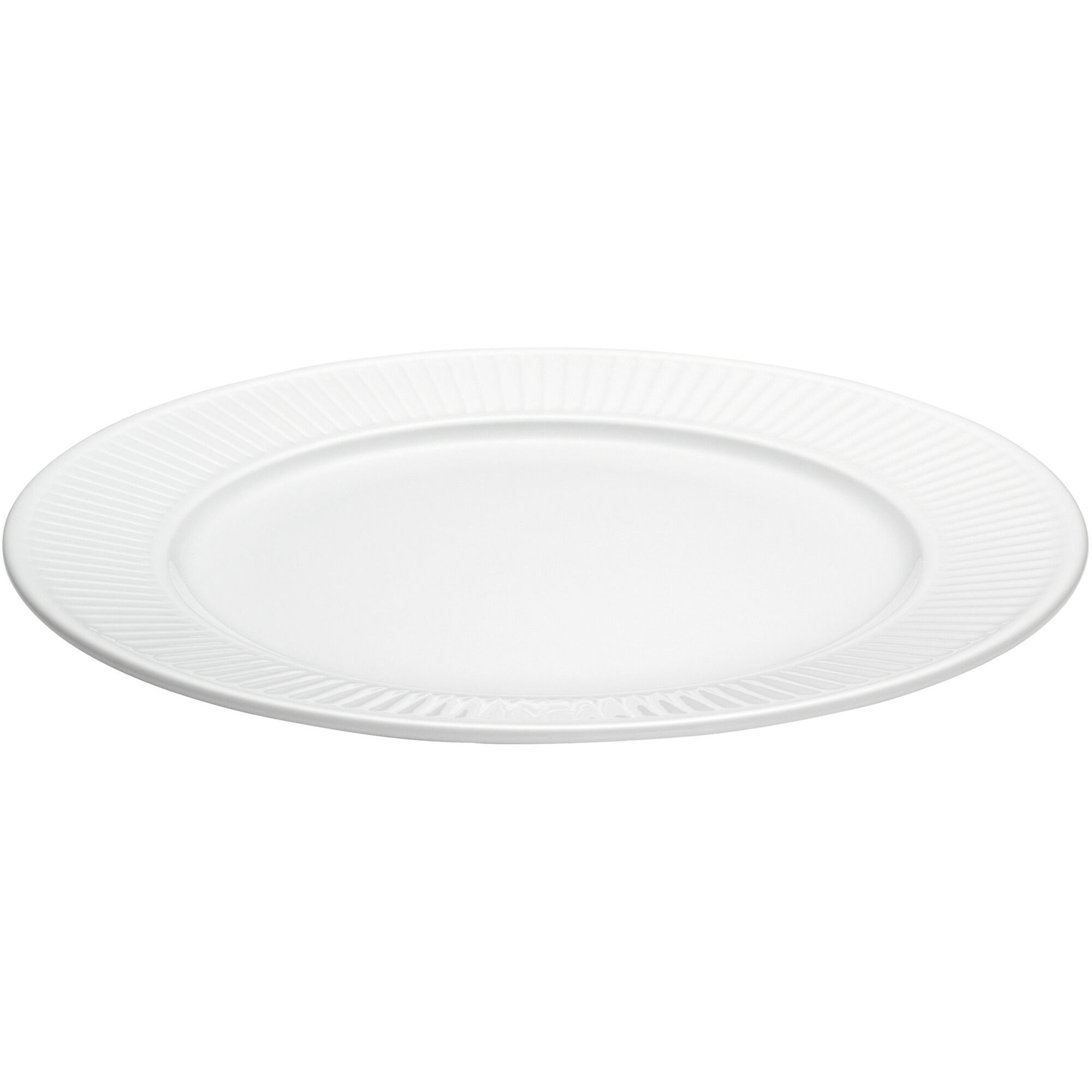 Hvid Plissé Tallerken 22 Cm