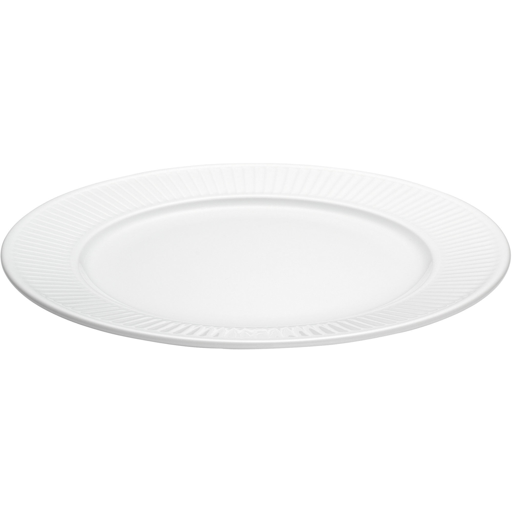 Hvid Plissé Tallerken 26 Cm