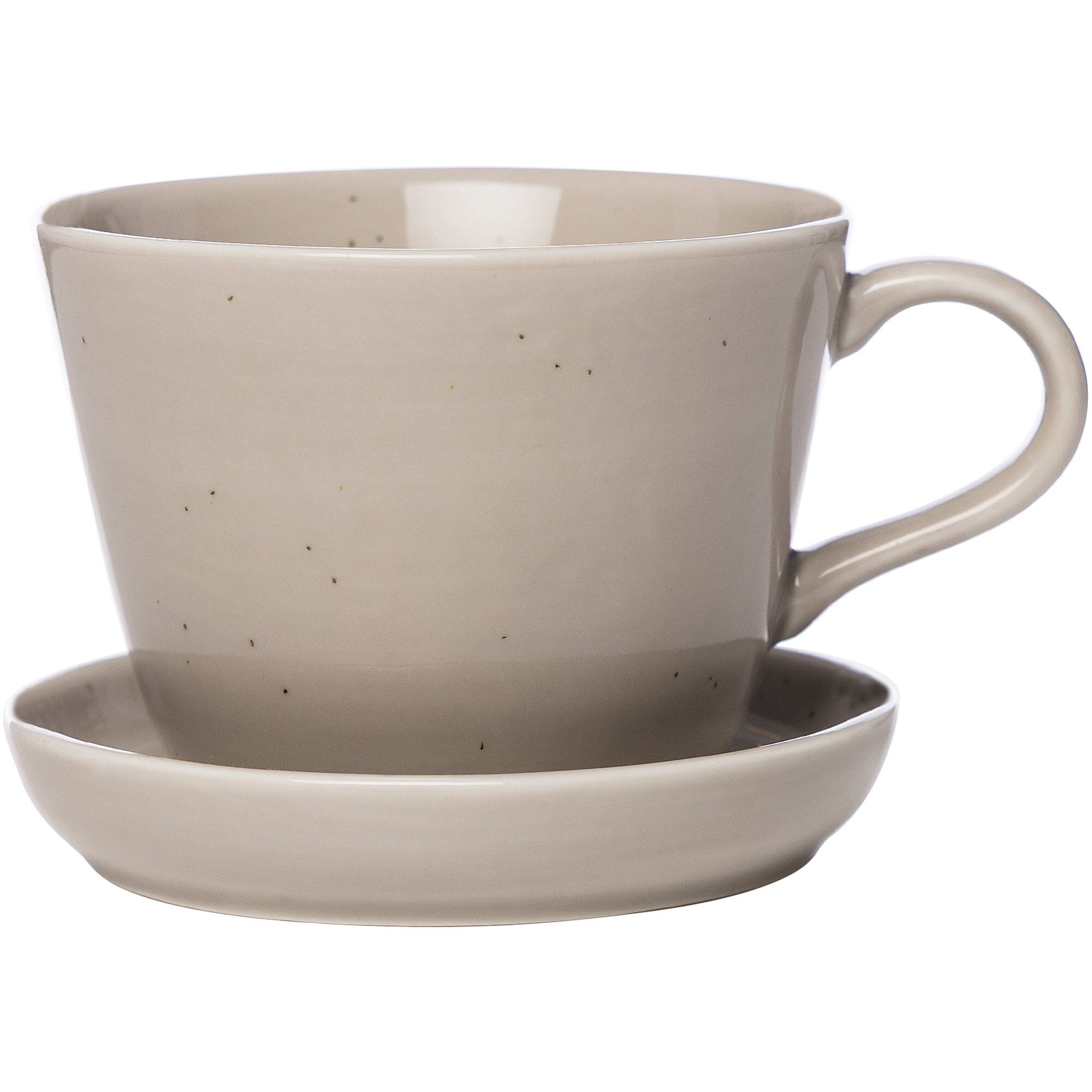 Kaffekop Med Underkop Porcelæn 20 Cl Sand