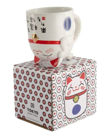 Kawaii Lucky Cat Krus 35 Cl  Blå