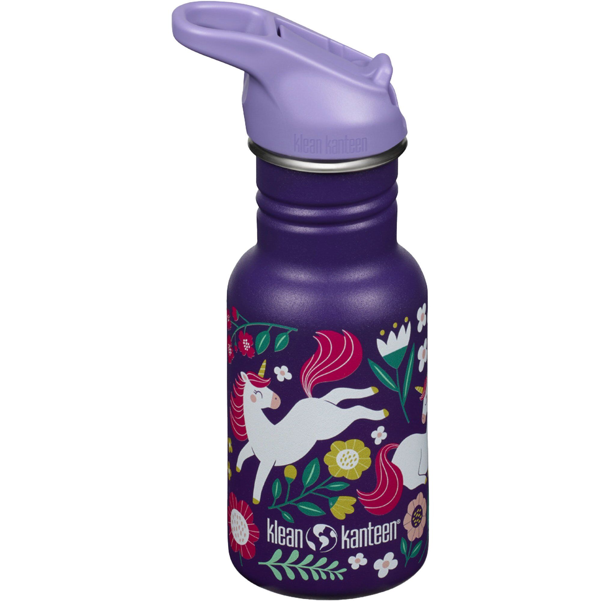 Kid Classic Narrow Flip Vandflaske 355 Ml Leaping Unicorns