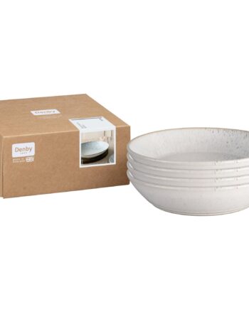 Kiln Pastatallerkener  22 Cm   -pak  Hvid Grå