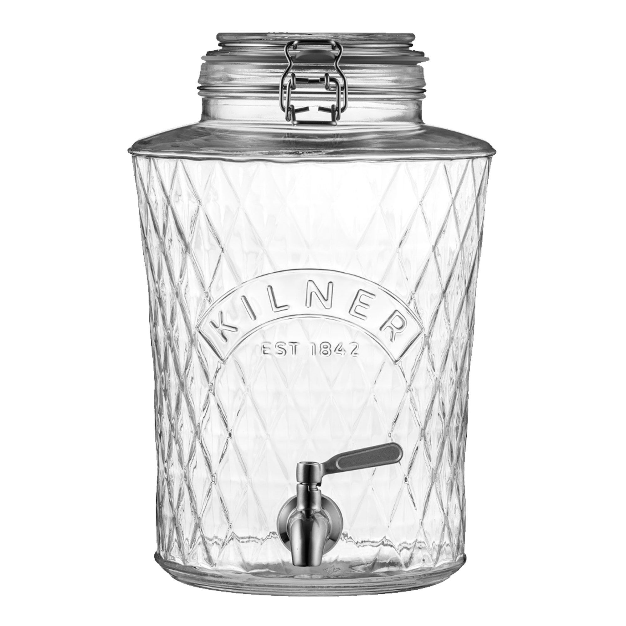 Kilner Diamond Beholder Med Taphane Liter
