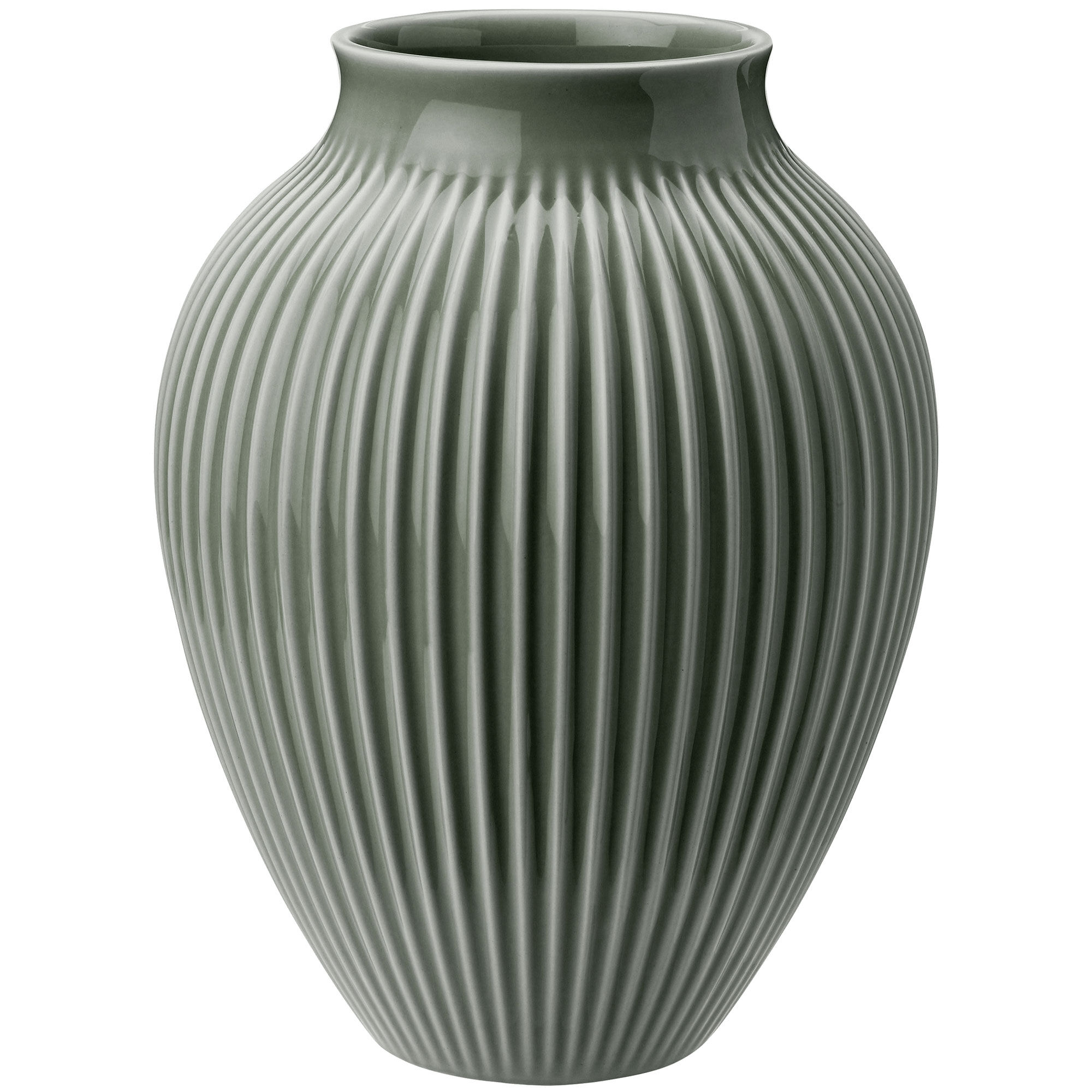 Knabstrup Ripple Celadon Vase 20 Cm Grøn