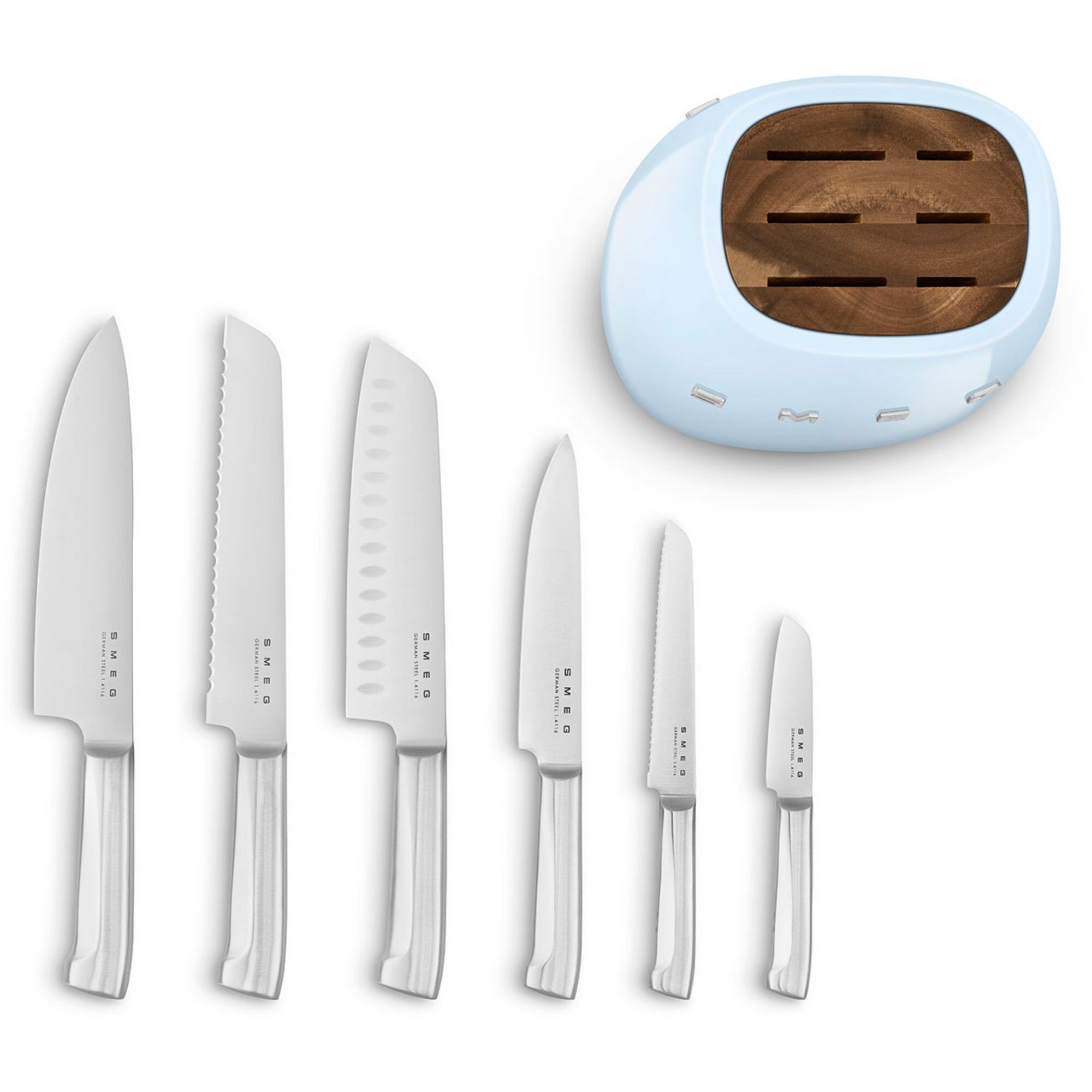 Knivblok Med Knive Stk Blå