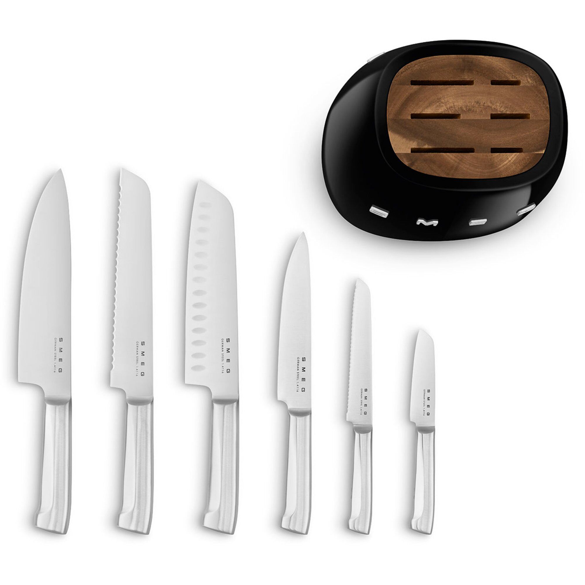 Knivblok Med Knive Stk Sort