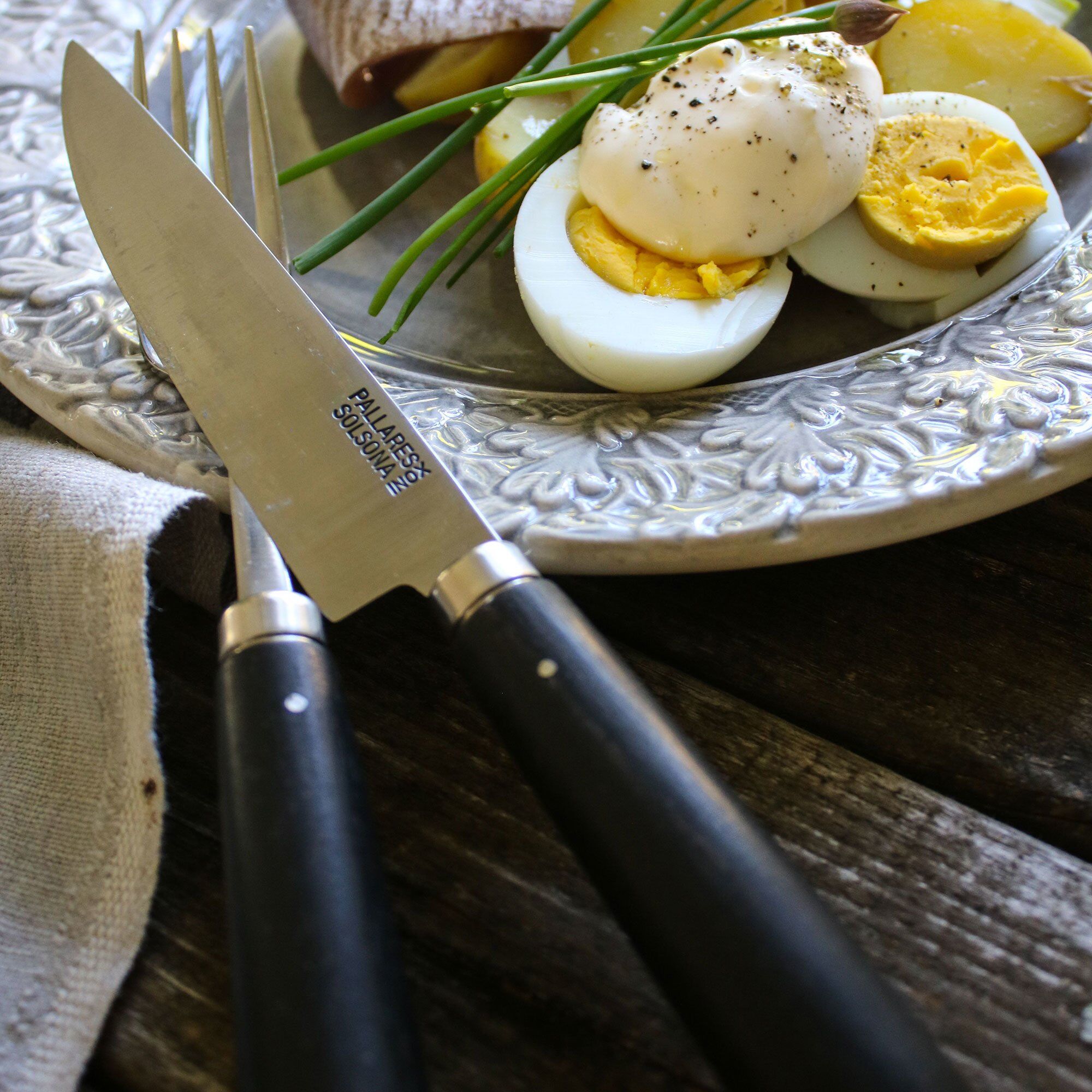 Kødkniv Rustfrit 22 Cm Rustfrit Stål Ibenholt Stk