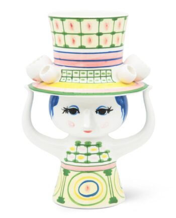 Lady With Hat Vase 24   Cm  Grøn
