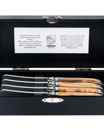 Laguiole Smørknive  -pak  Oliventræ