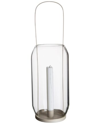 Lanterne Til Kronelys 13 Cm  Beige