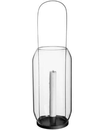 Lanterne Til Kronelys 13 Cm  Sort