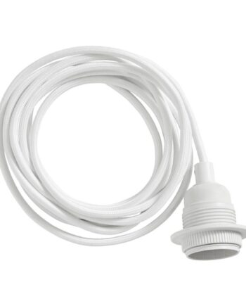 Ledning Med Fatning  Hvid