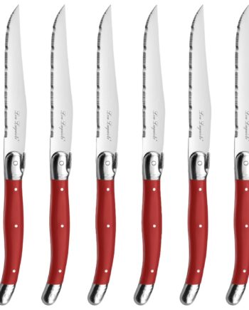 Lou Laguiole Tradition Grillkniv  -pak  Rød
