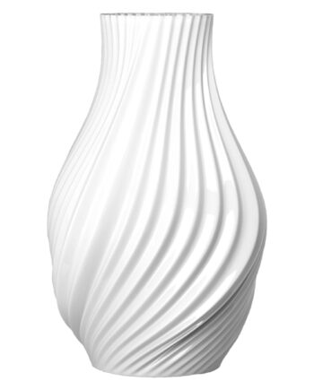 Lyngby Porcelæn Twist Vase 18 Cm  Hvid