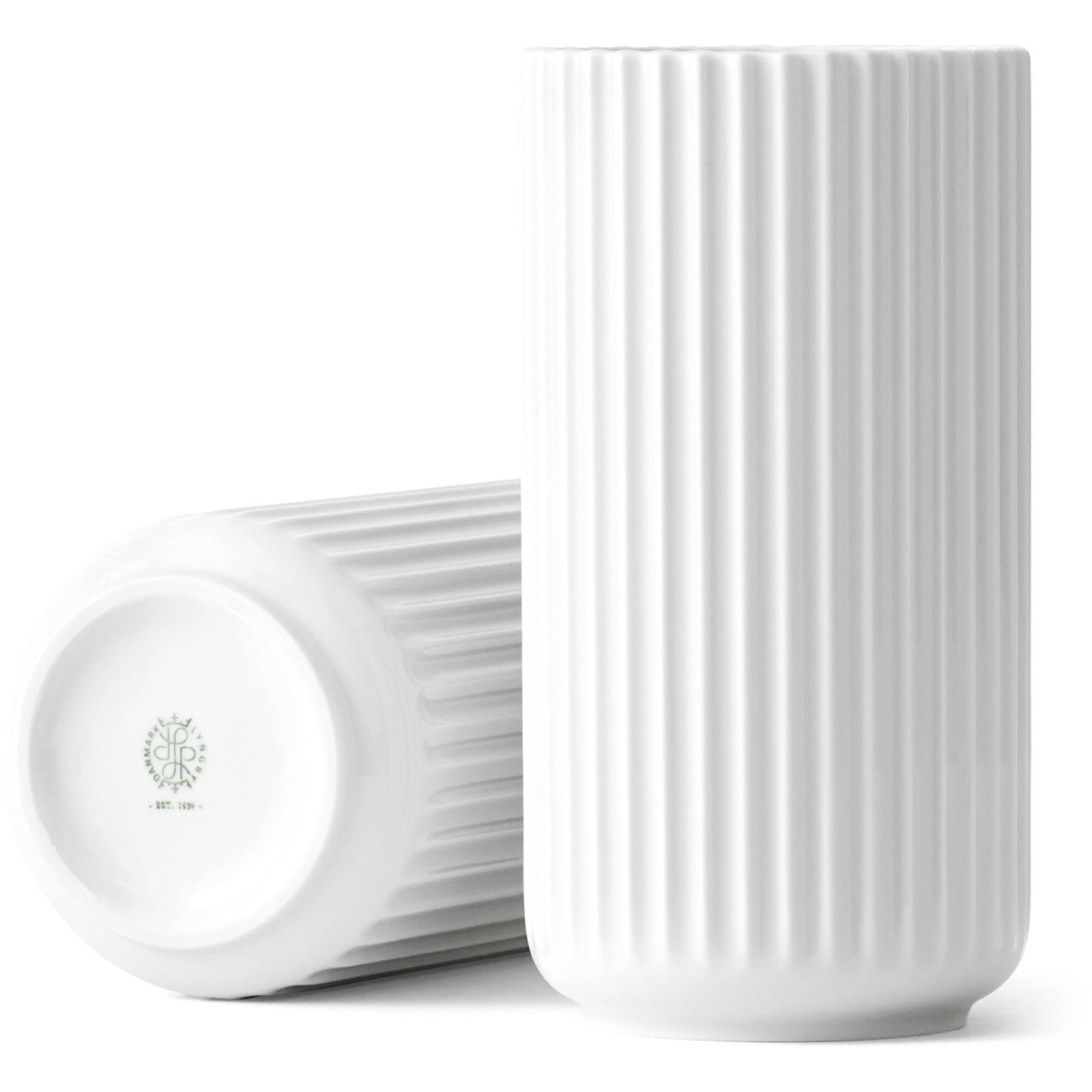 Lyngbyvasen 20 Cm Porcelæn Hvid