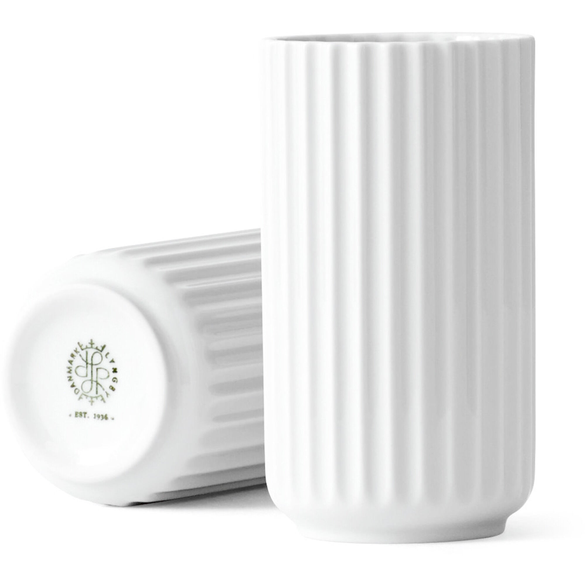 Lyngbyvasen 12 Cm Porcelæn Hvid