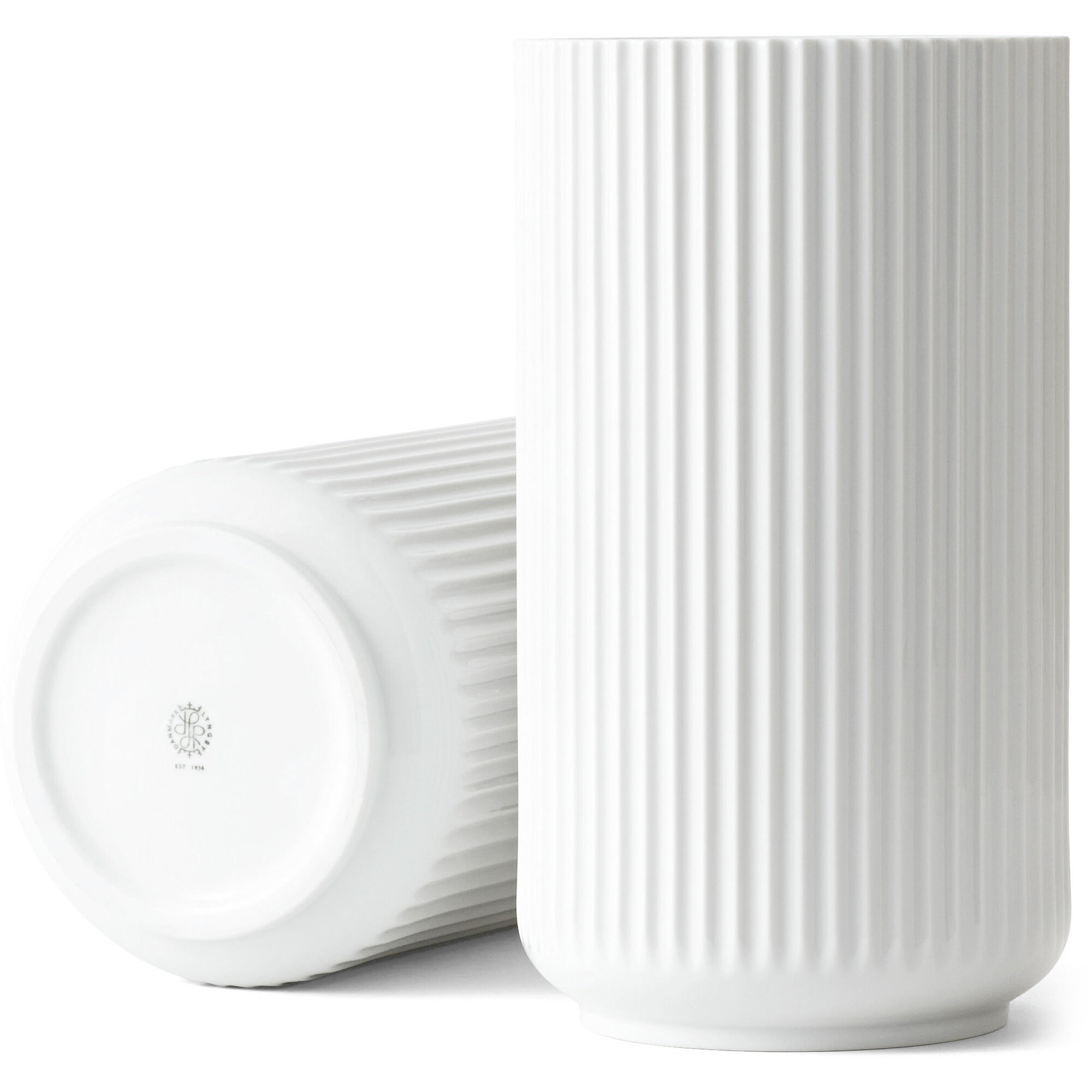 Lyngbyvasen 31 Cm Porcelæn Hvid