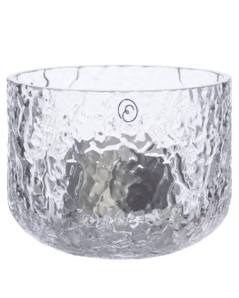 Lysestage   Cm  Mønstret Glas