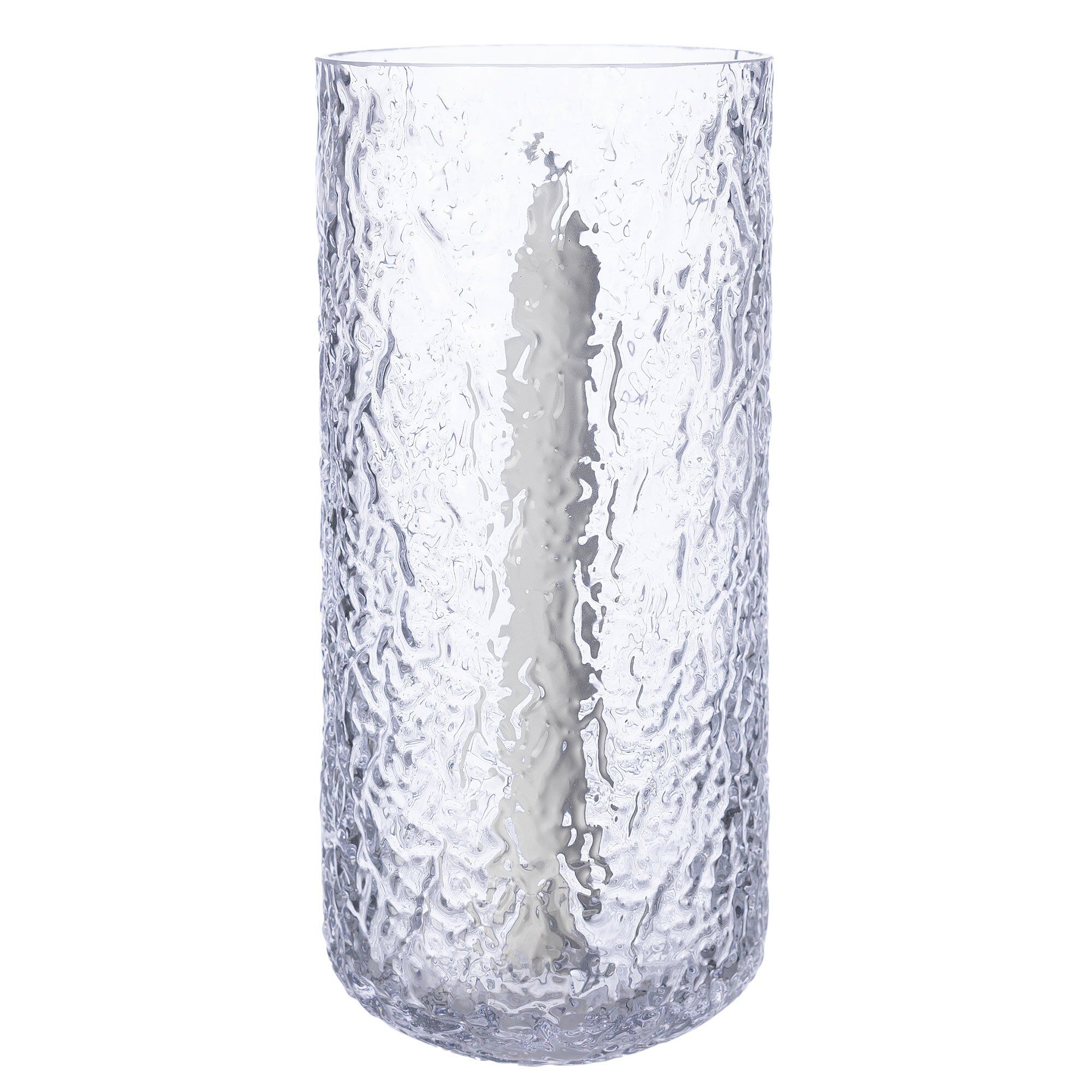 Lysestage 25 Cm Mønstret Glas