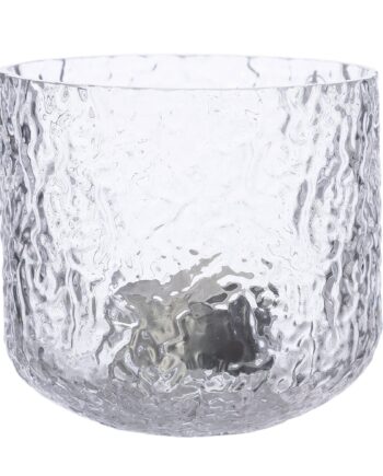 Lysestage   Cm  Mønstret Glas