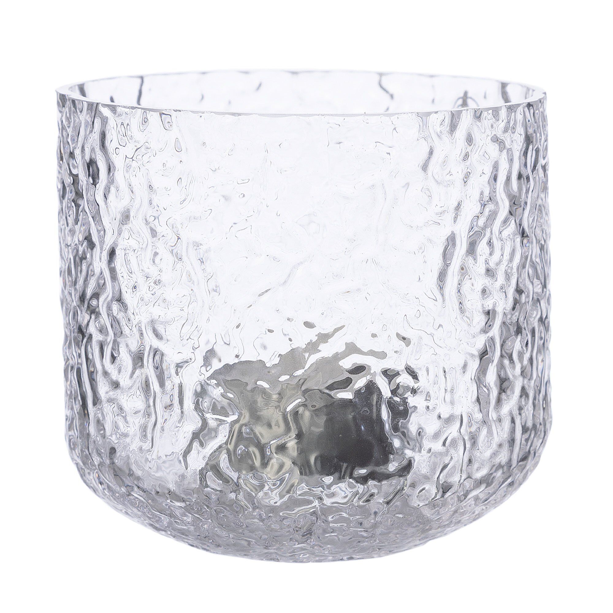 Lysestage Cm Mønstret Glas