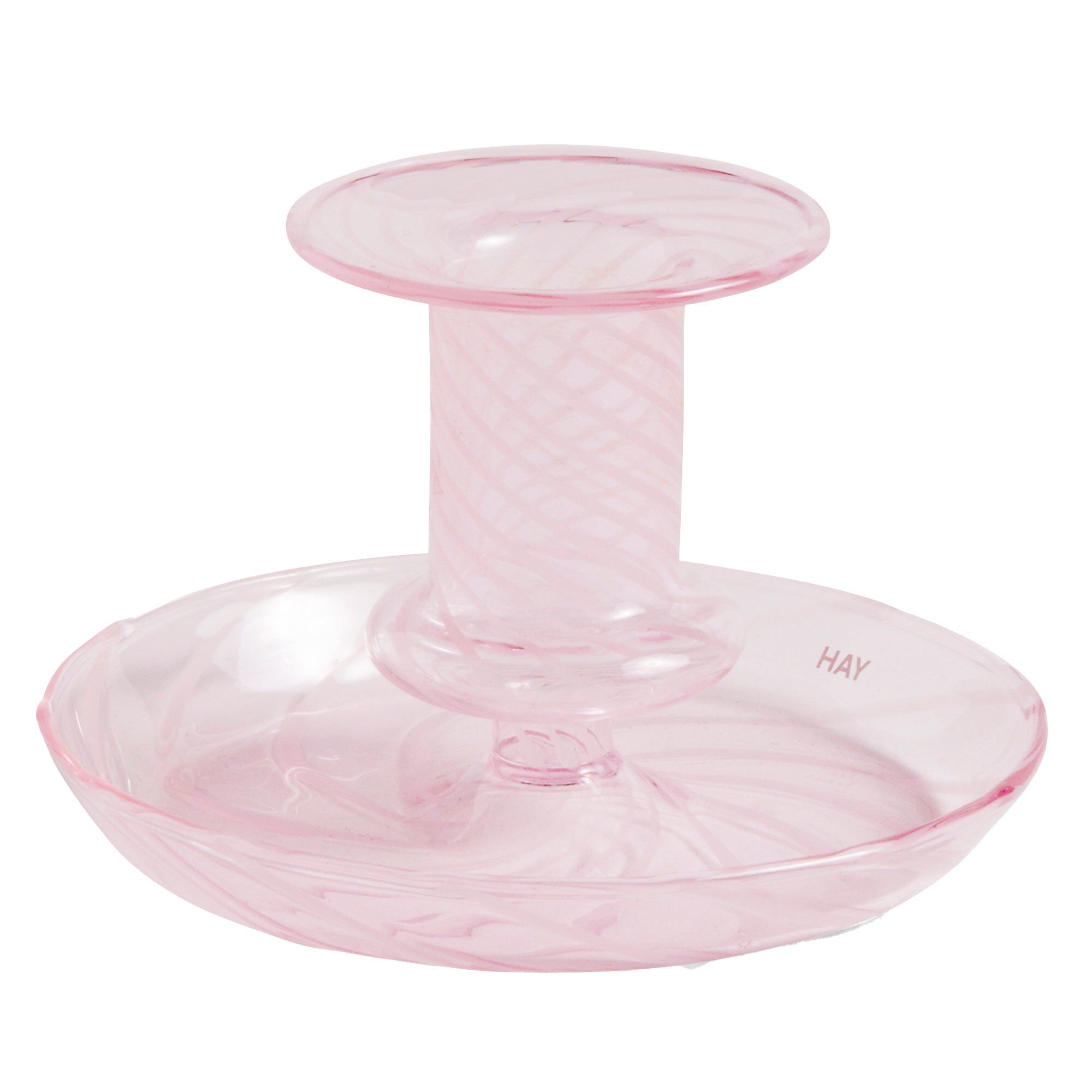 Lysestage Flare Stripe ø11 Pink Cm