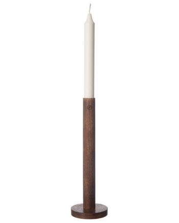 Lysestage   Træ Mørkebrun  25 Cm