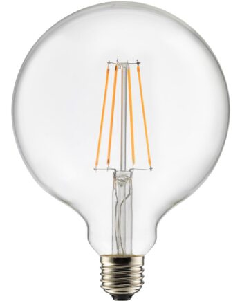 Lyskilde E27 Led  -trins Dæmpbar Globe 125 Mm    -7w  Klar