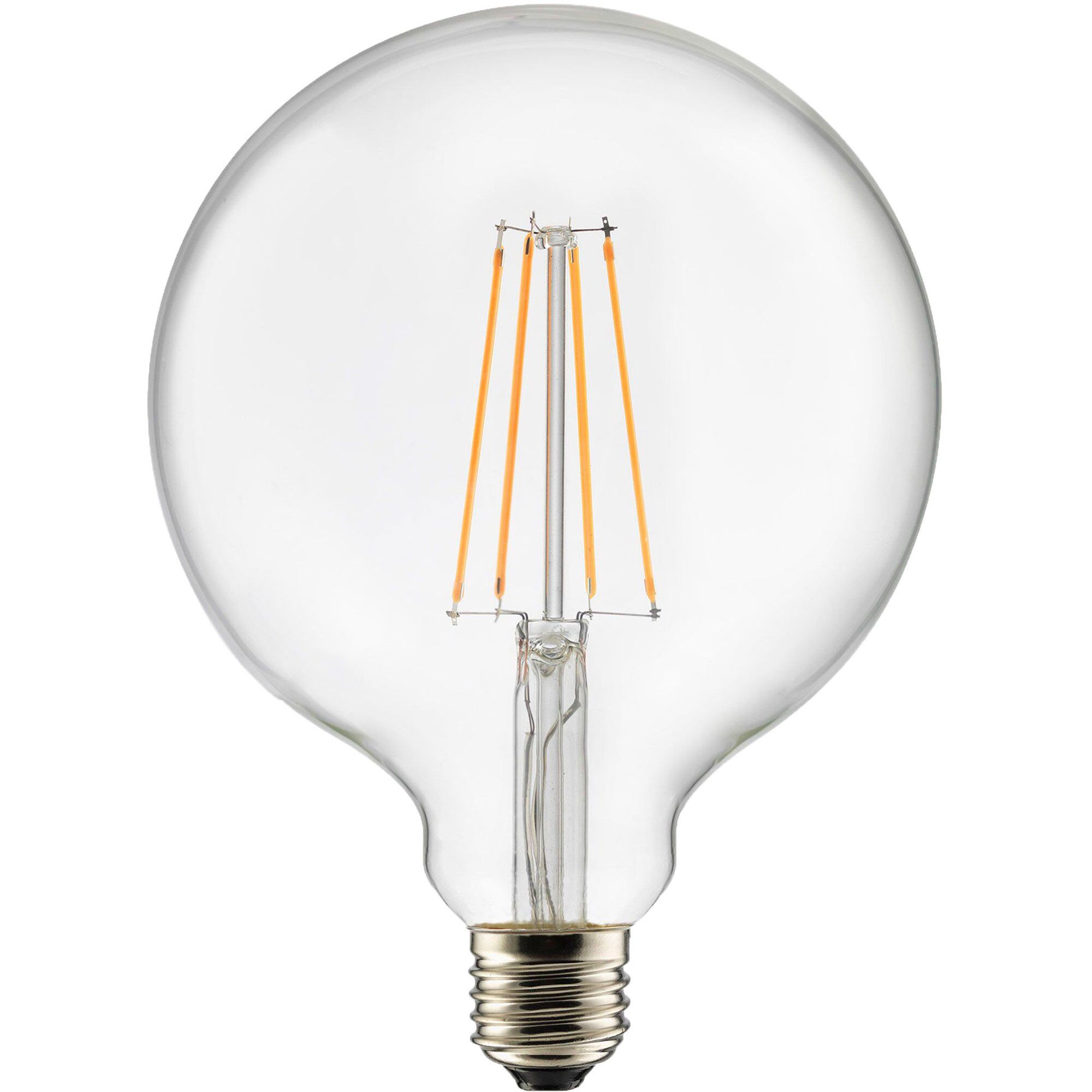 Lyskilde E27 Led -trins Dæmpbar Globe 125 Mm -7w Klar
