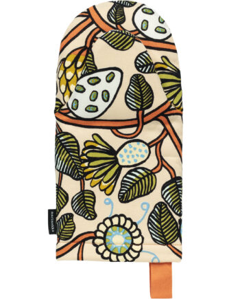 Marimekko Pieni Tiara Grydehandske  Sand Grøn Orange