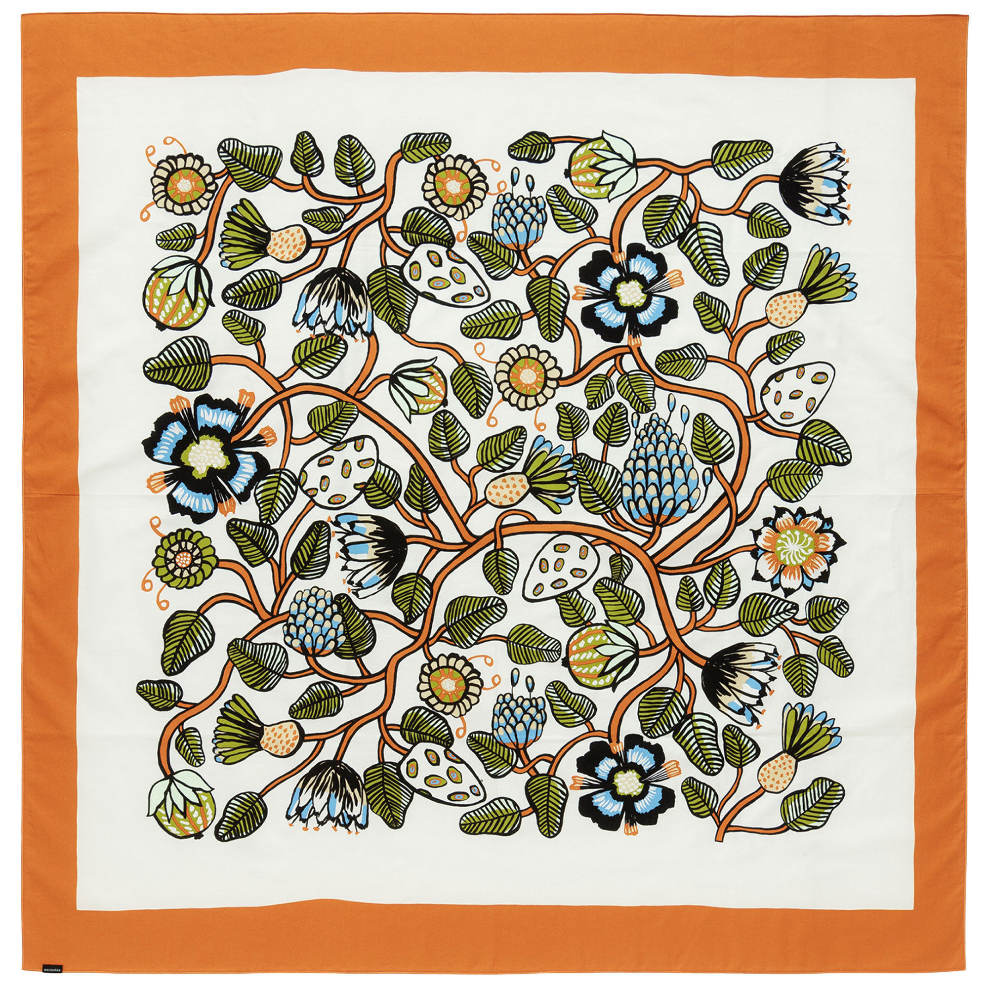 Marimekko Tiara Dug 140x140 Cm Sand Grøn Orange