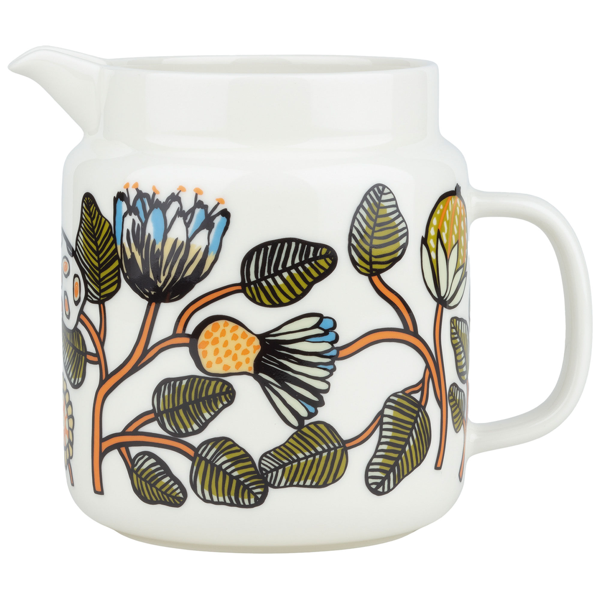 Marimekko Tiara Kande 25 Liter Hvid Grøn Orange