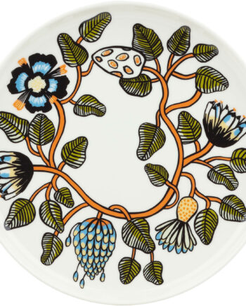 Marimekko Tiara Tallerken 25 Cm  Hvid Grøn Orange