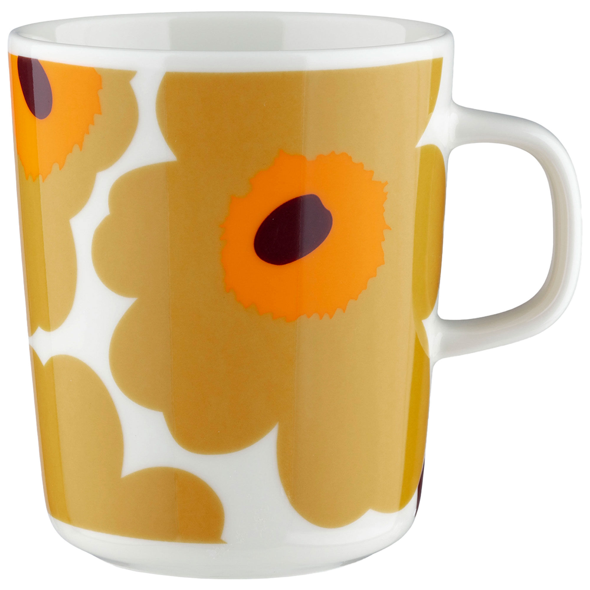 Marimekko Unikko Krus Dl Hvid Karamel Orange