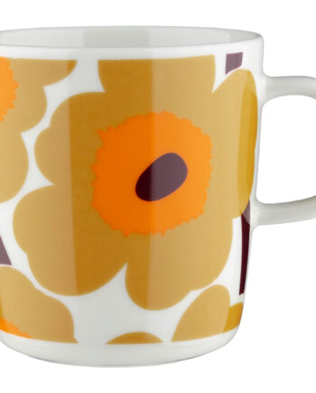 Marimekko Unikko Krus   Dl  Hvid Karamel Orange