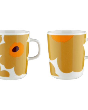 Marimekko Unikko Krus     Dl  -pak  Hvid Karamel Orange