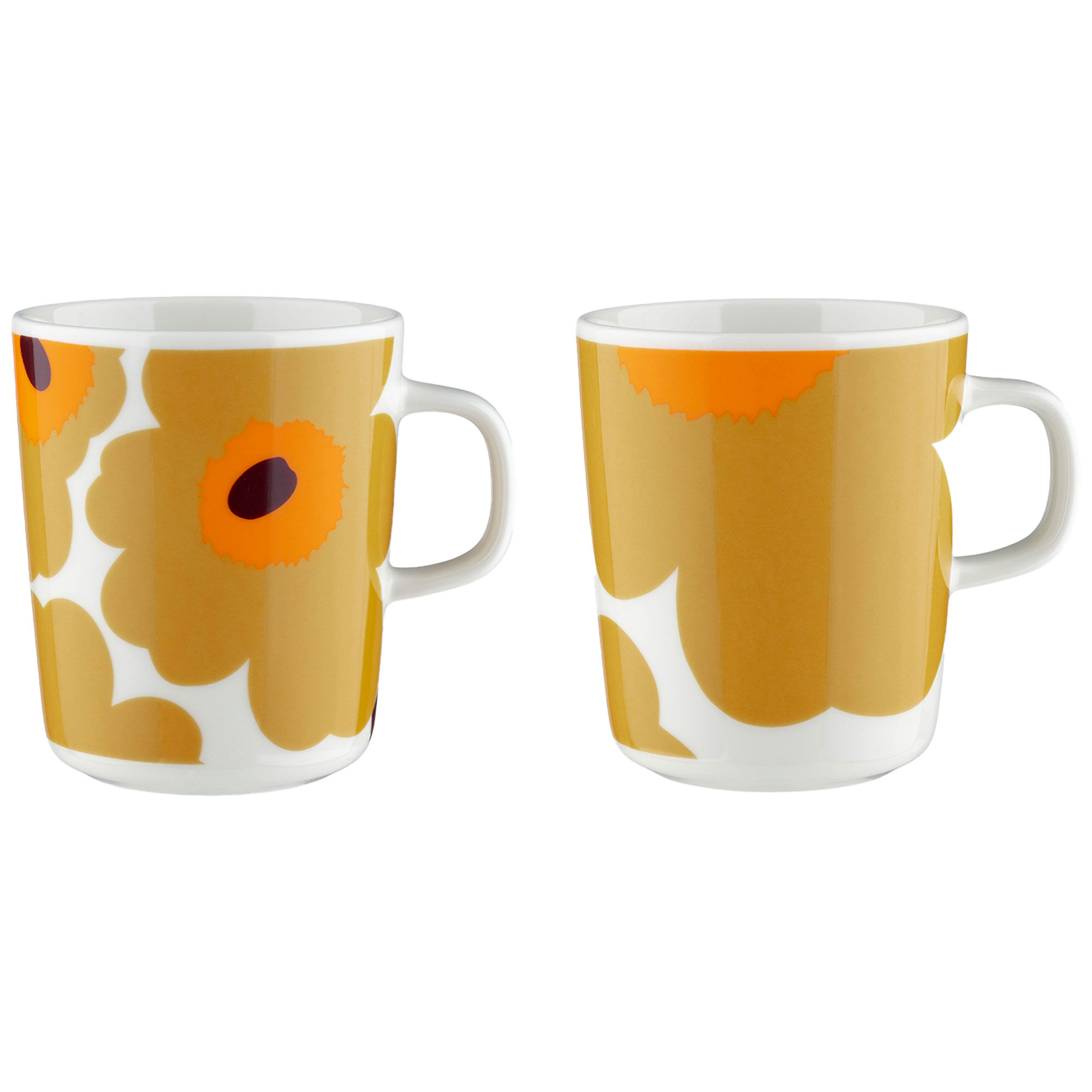 Marimekko Unikko Krus Dl -pak Hvid Karamel Orange