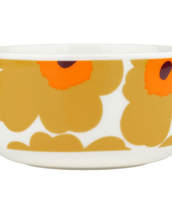 Marimekko Unikko Skål   Dl  Hvid Karamel Orange